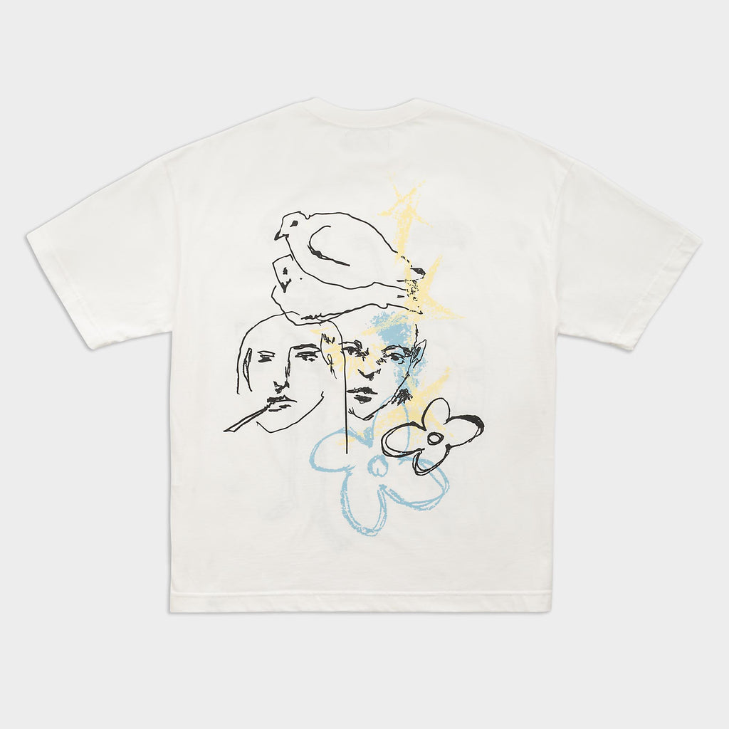 Camiseta Boxy Rascunho Off White