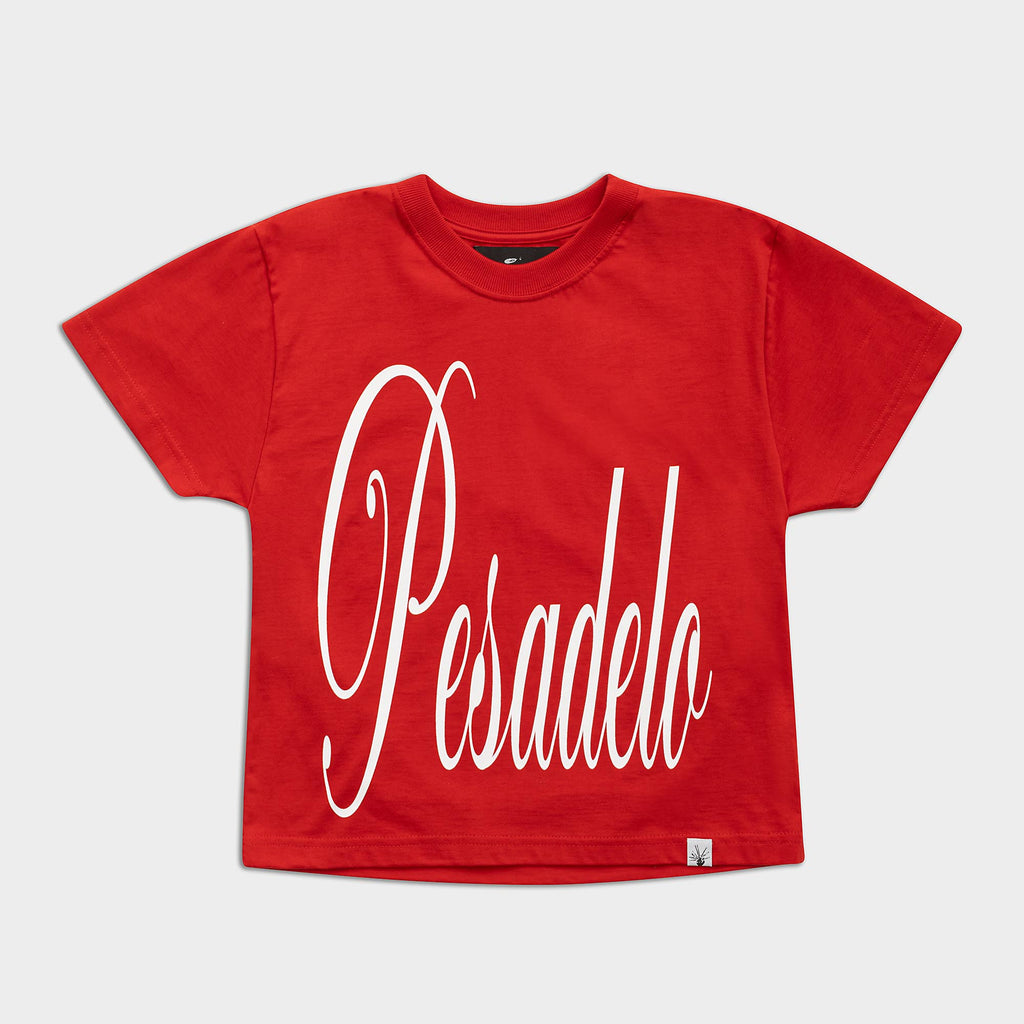Baby Tee Pesadelo dos Emocionados Vermelha