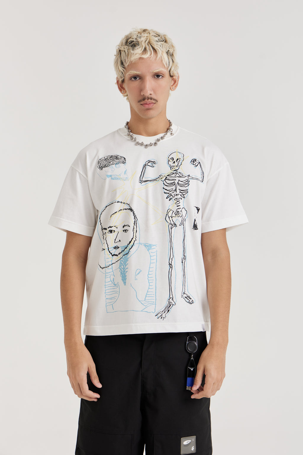 Camiseta Boxy Rascunho Off White