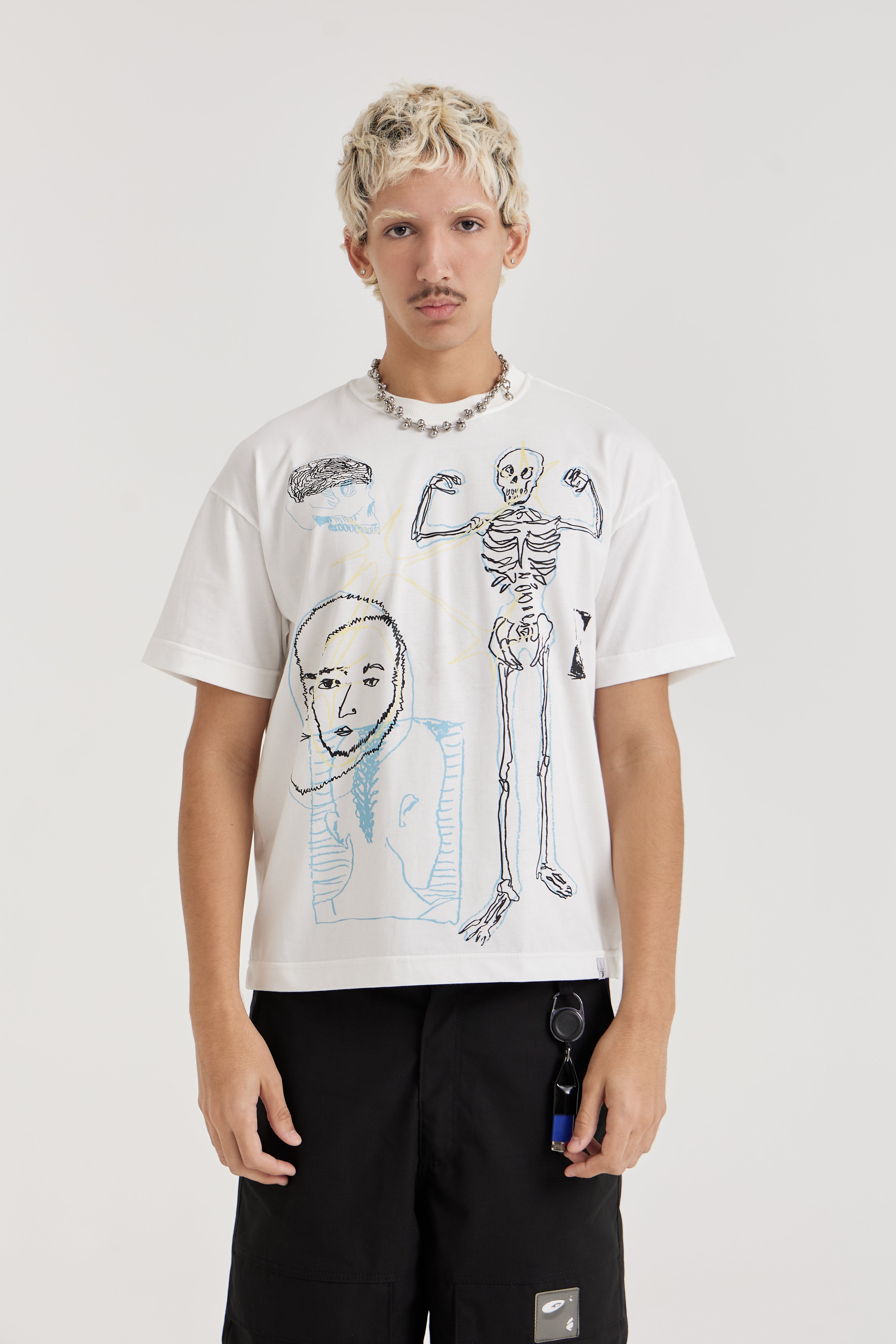 Camiseta Boxy Rascunho Off White