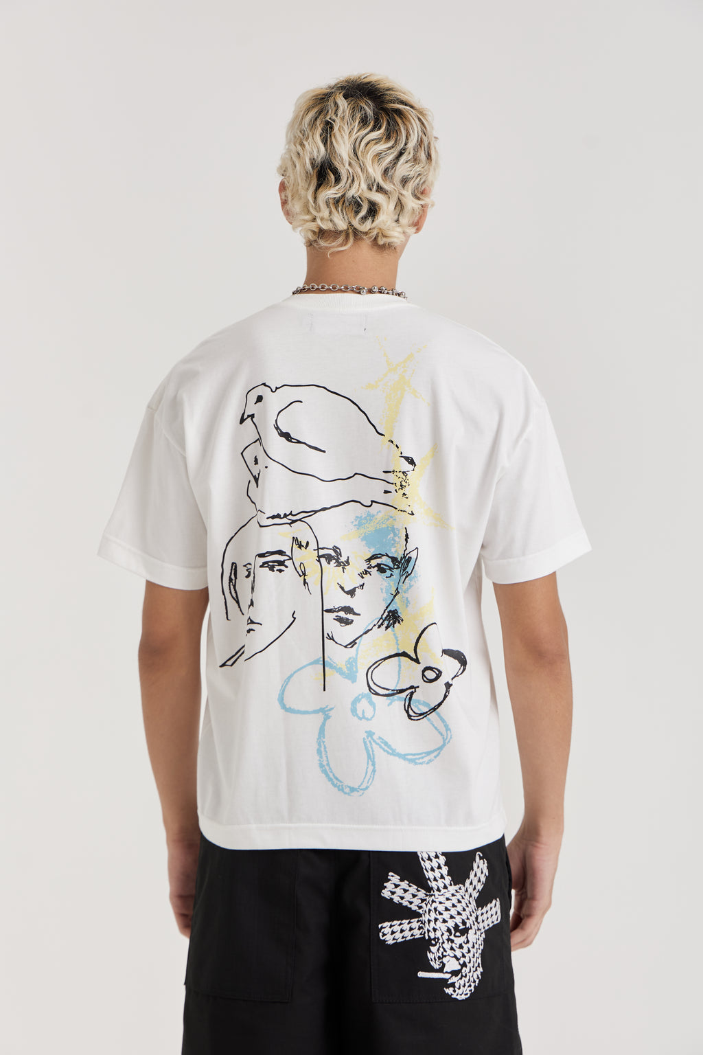 Camiseta Boxy Rascunho Off White