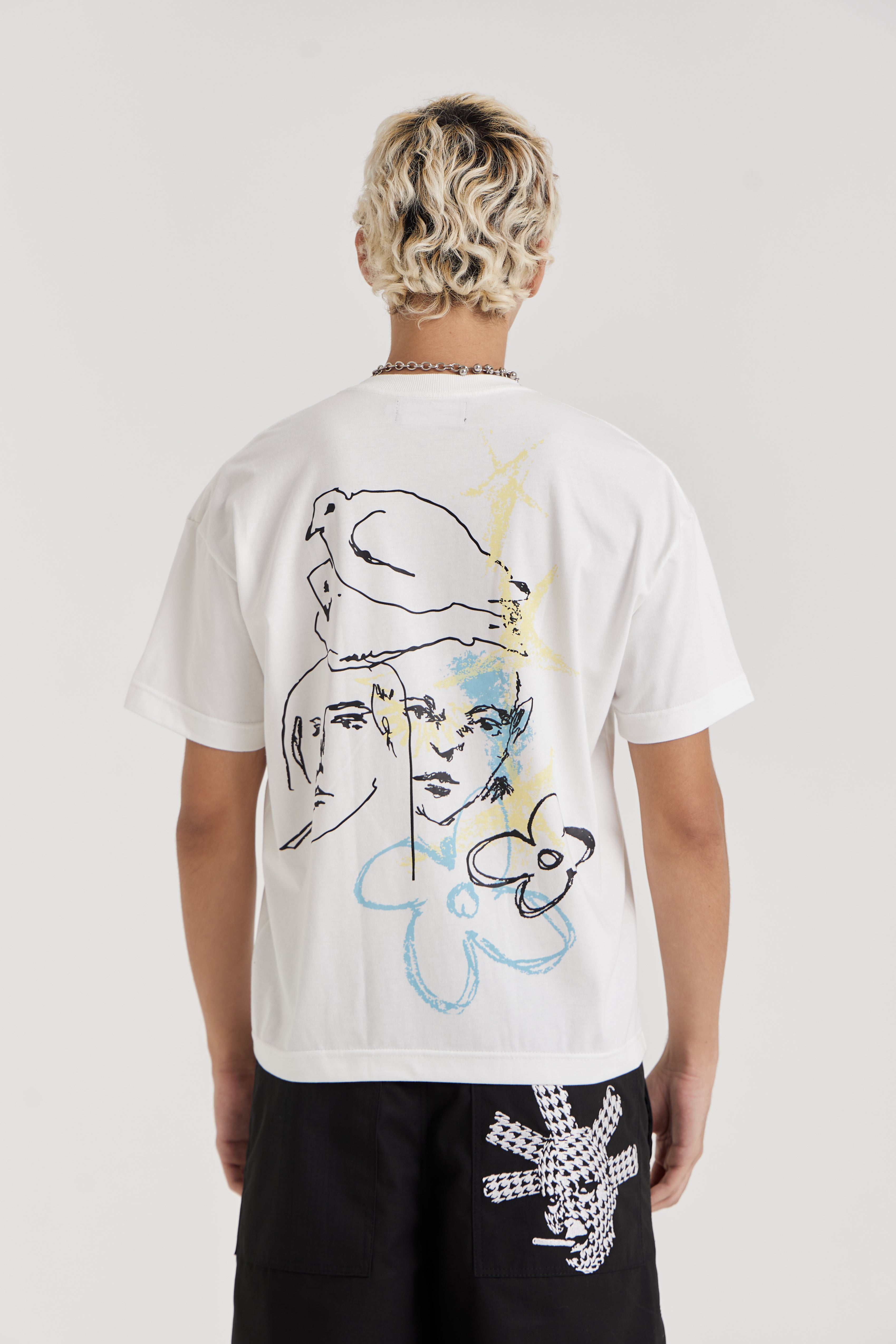 Camiseta Boxy Rascunho Off White