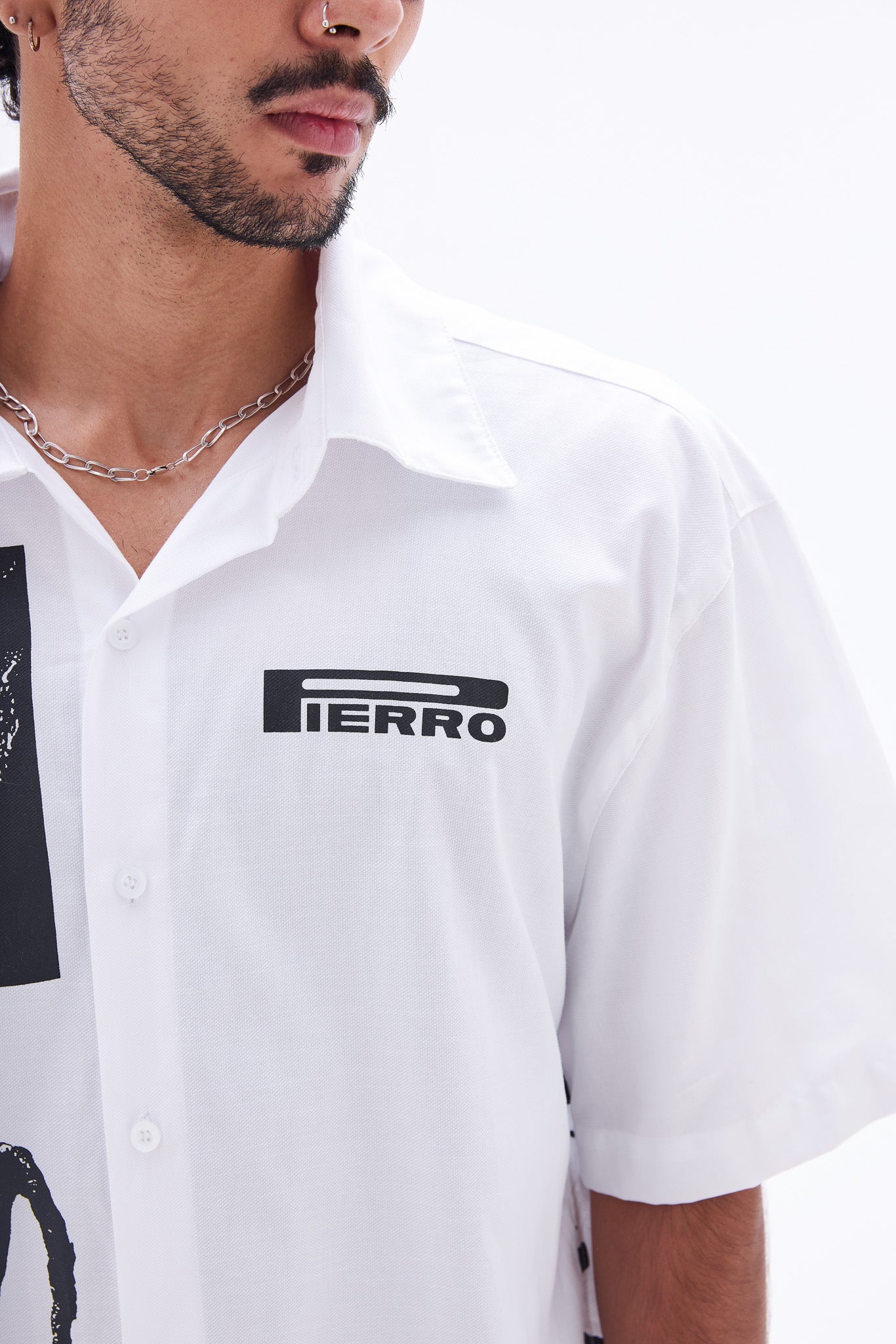 Camisa Social Manga Curta Retratos