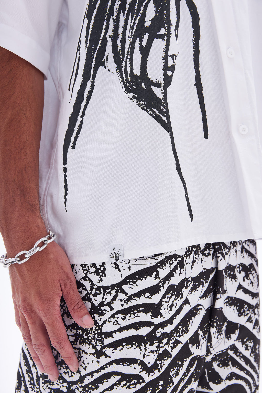 Camisa Social Manga Curta Retratos