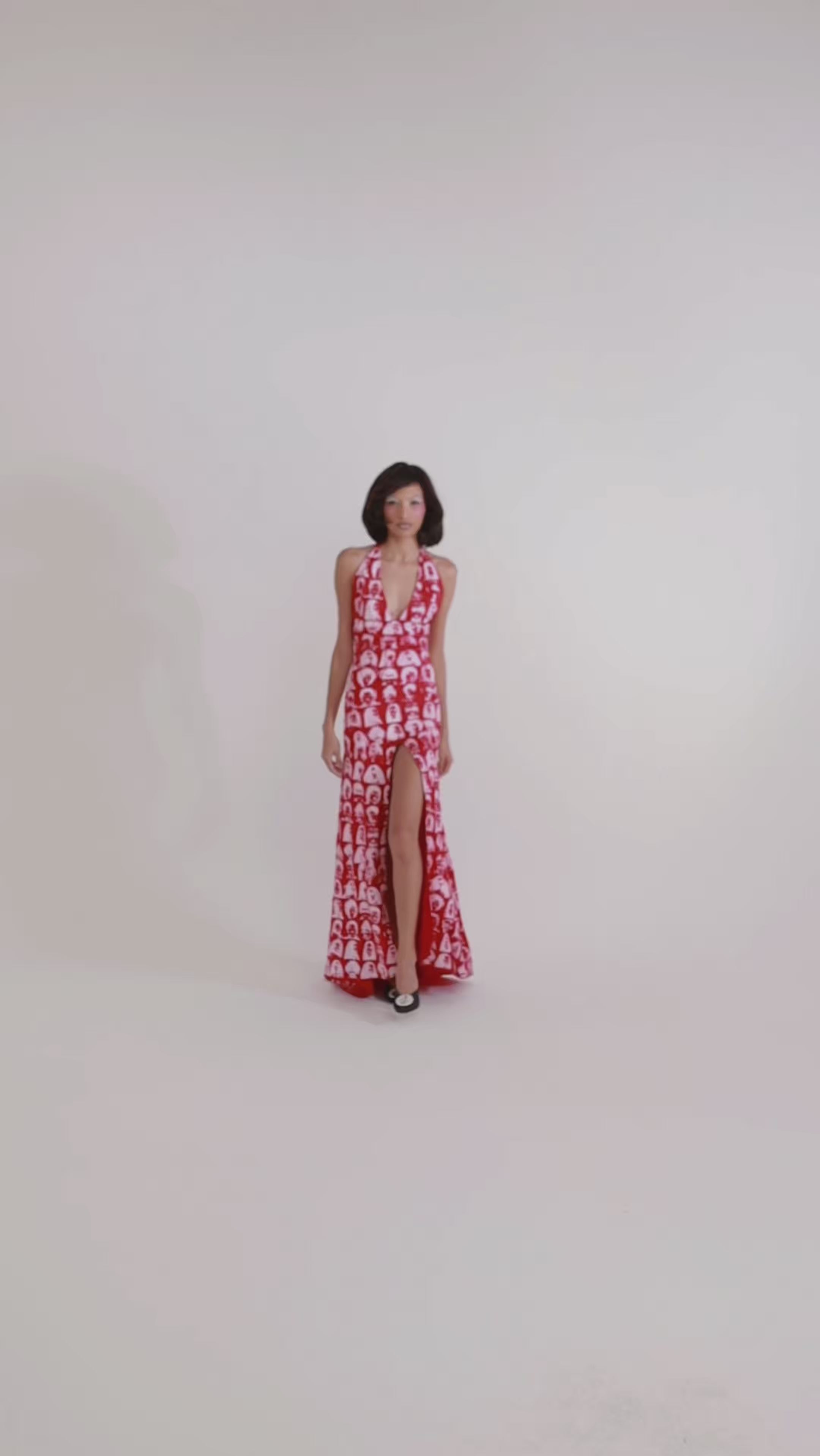 Vestido Calda Cetim Vermelho